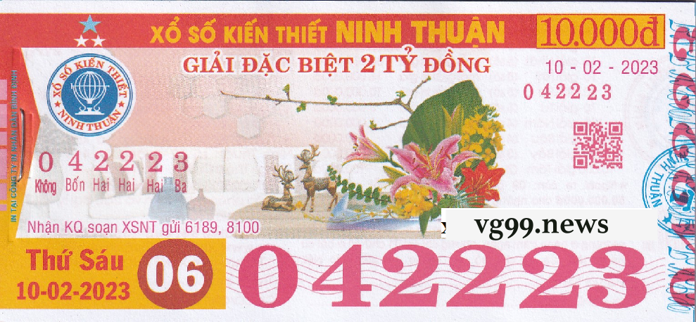 Hình ảnh vé số Ninh Thuận