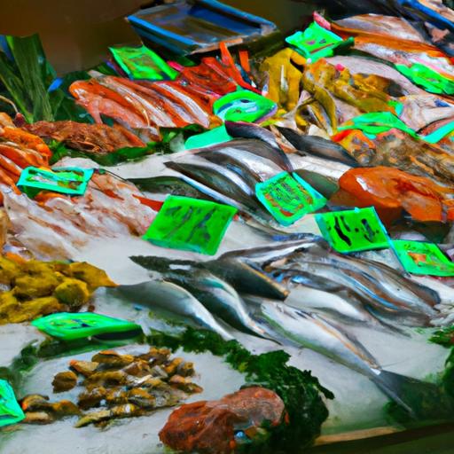 Chợ đầy màu sắc với hải sản tươi sống và đặc sản địa phương